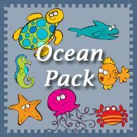 Free Ocean Pack by 3Dinosaurs.com! Made to be used with children from 2 to 7. Over 60 pages long!