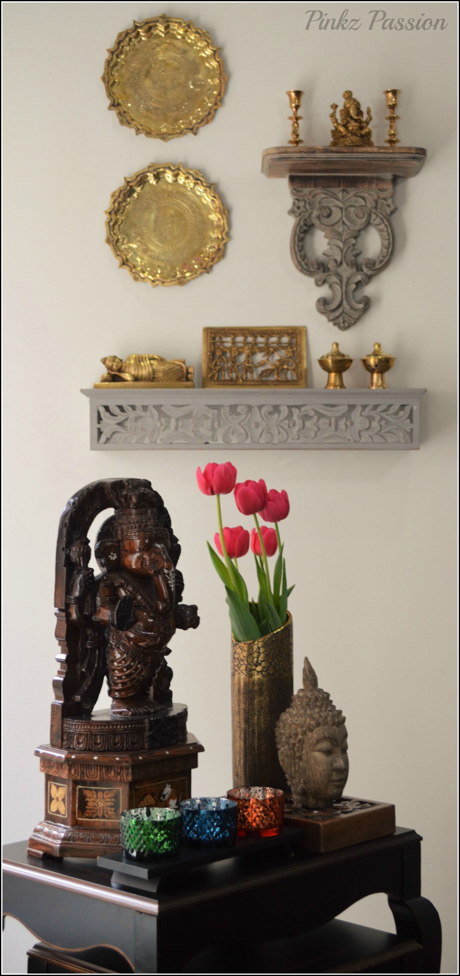 Ganesha décor, Indian décor, traditional indian home, brass décor, brass artifacts, brass collection, Buddha decor
