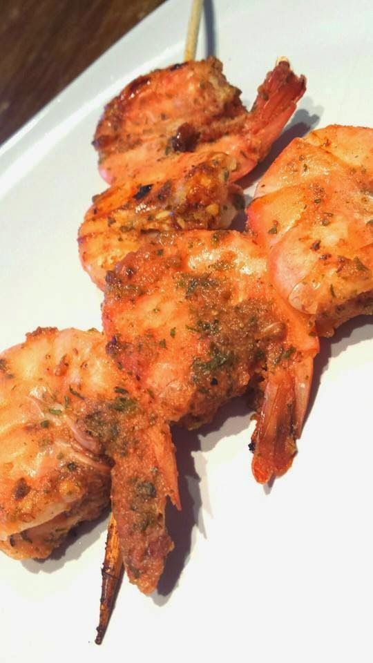 HcG diet recipe phase 2 P2: MARINATED GRILLED SHRIMP on a George Foreman Grill