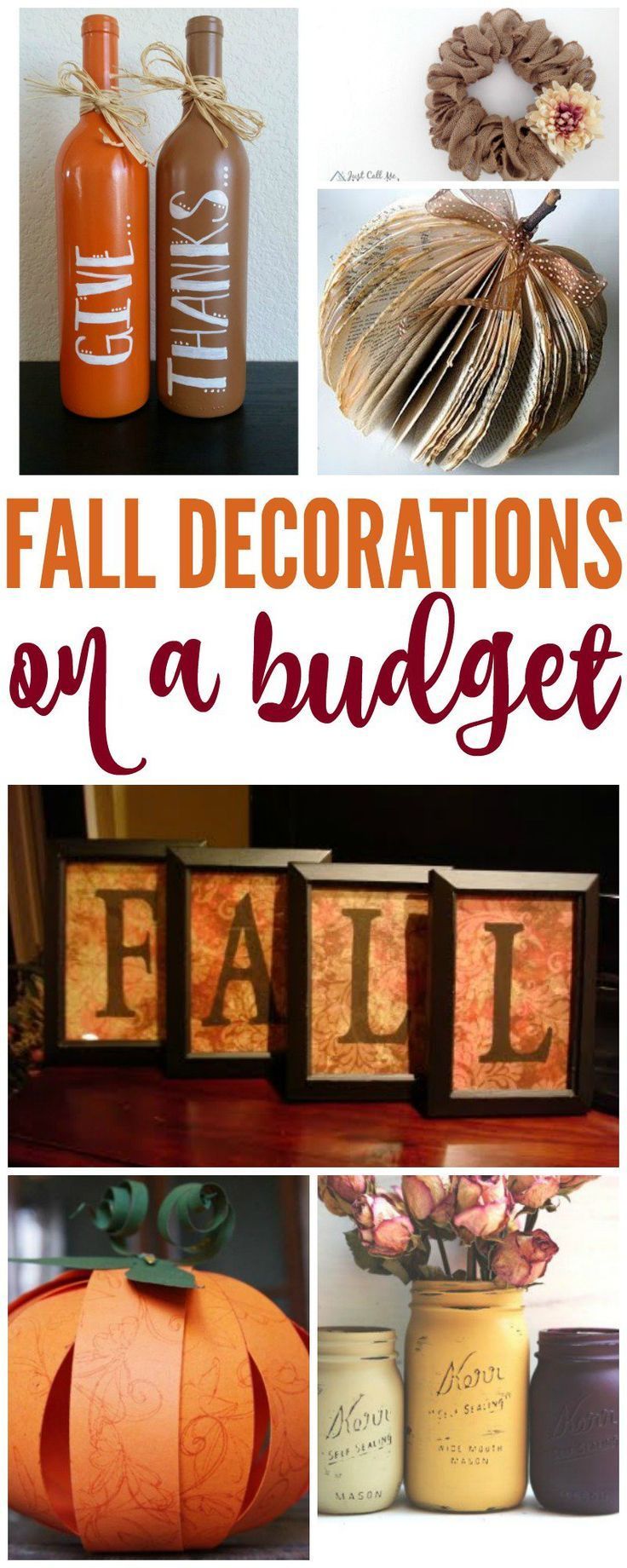 How to Make Fall Decorations on a Budget! DIY Ideas and simple crafts for Fall and Thanksgiving!