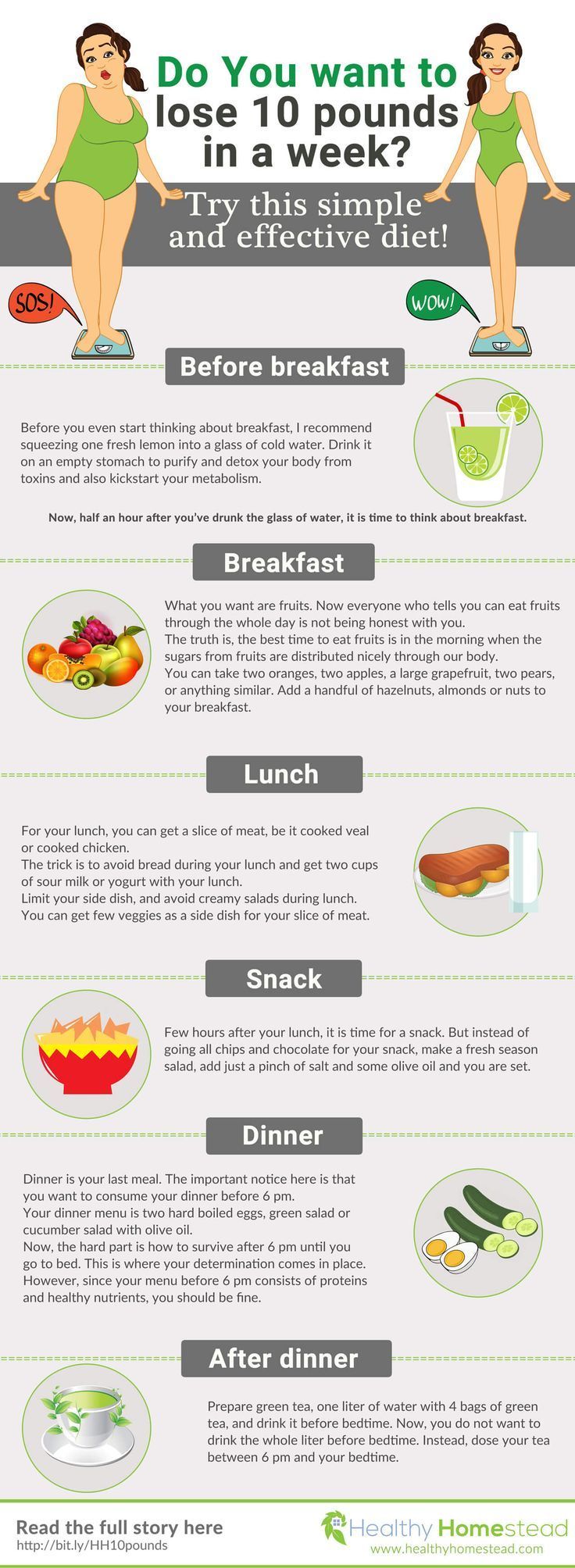 I like this ** Want to lose 10 pounds fast without starving? It is possible. In this infographi…