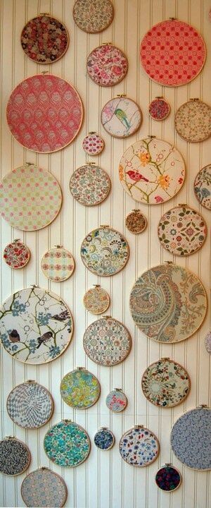 Junk GYpSy Craft Room | Junk room Gypsy/ embroidery hoops & pretty fabrics | Craft Room