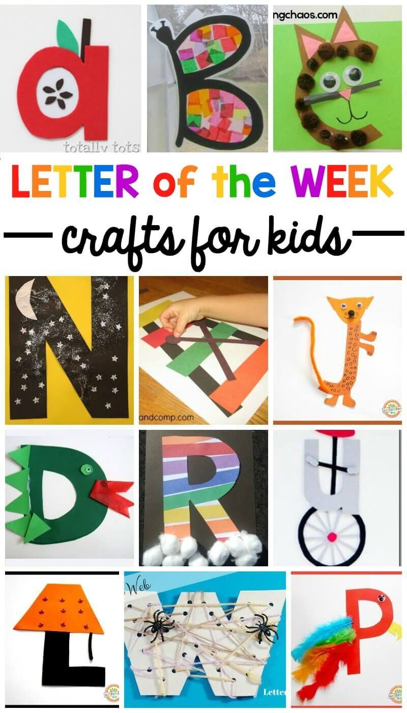 Letter of the week crafts from A to Z. Fun ABC ideas for preschool and kindergarten!