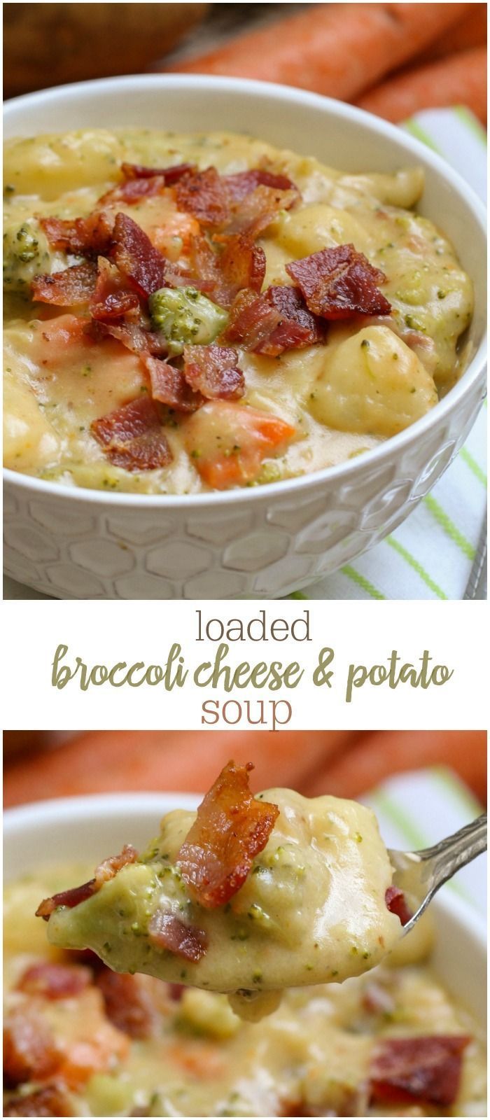 Loaded Broccoli, Cheese and Potato Soup – so full of flavor and so many delicious ingredients. This soup will keep you warm and