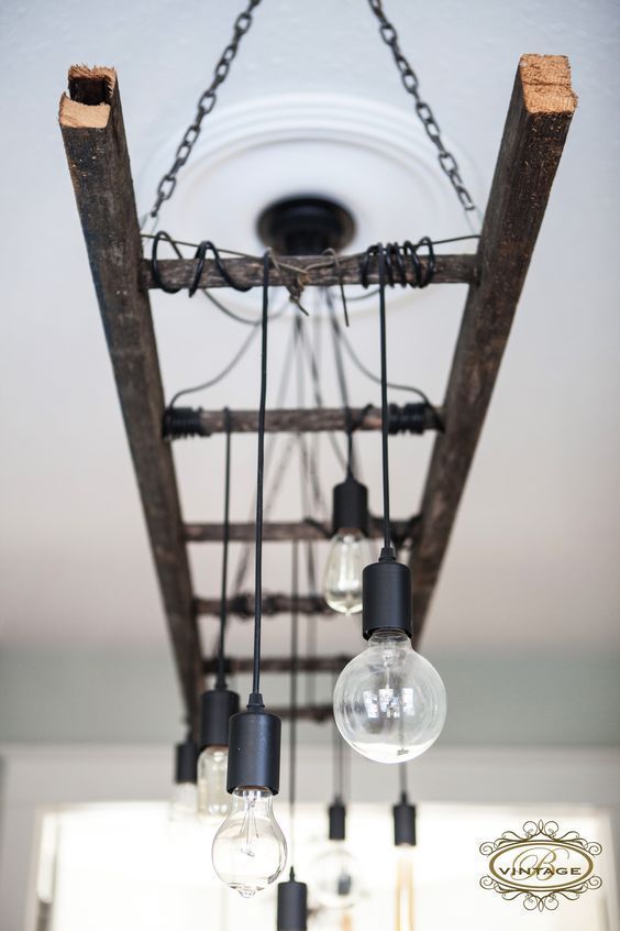 Love this rustic, industrial chandelier!