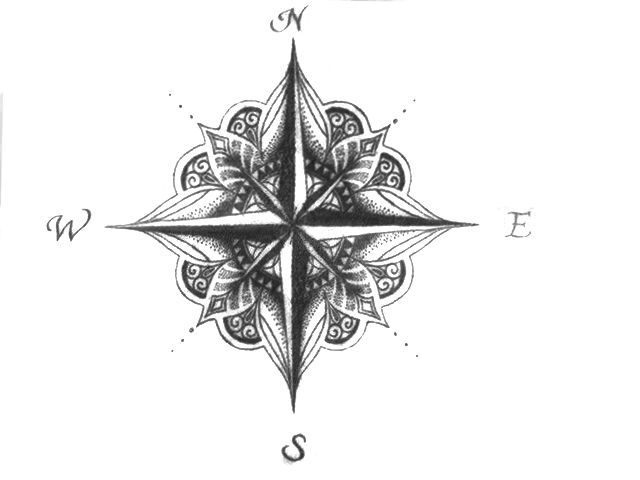 Nautical Mandala Compass Rose