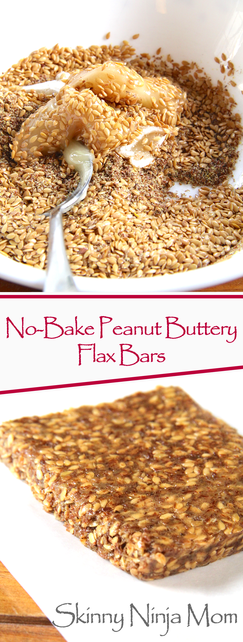 No-Bake Peanut Buttery Flax Bars