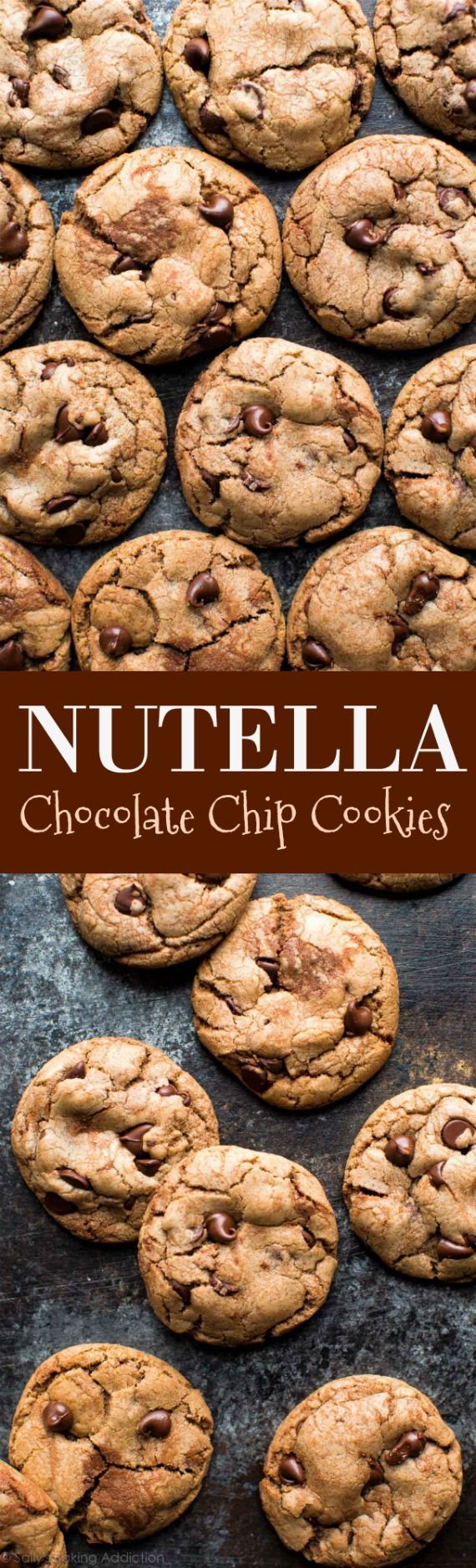 Nutella Chocolate Chip Cookies – this recipe has it all! If you love Nutella and you love chocolate chip cookies, you need to make