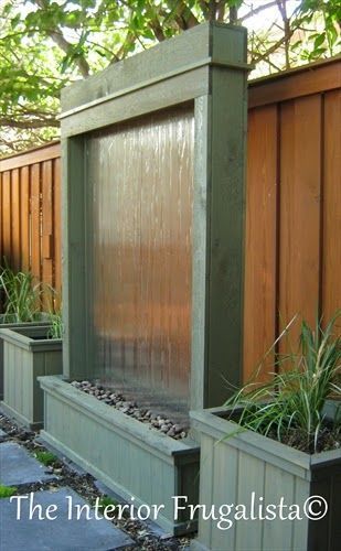 Outdoor water feature. The Interior Frugalista – DIY Projects and Tutorials for the home