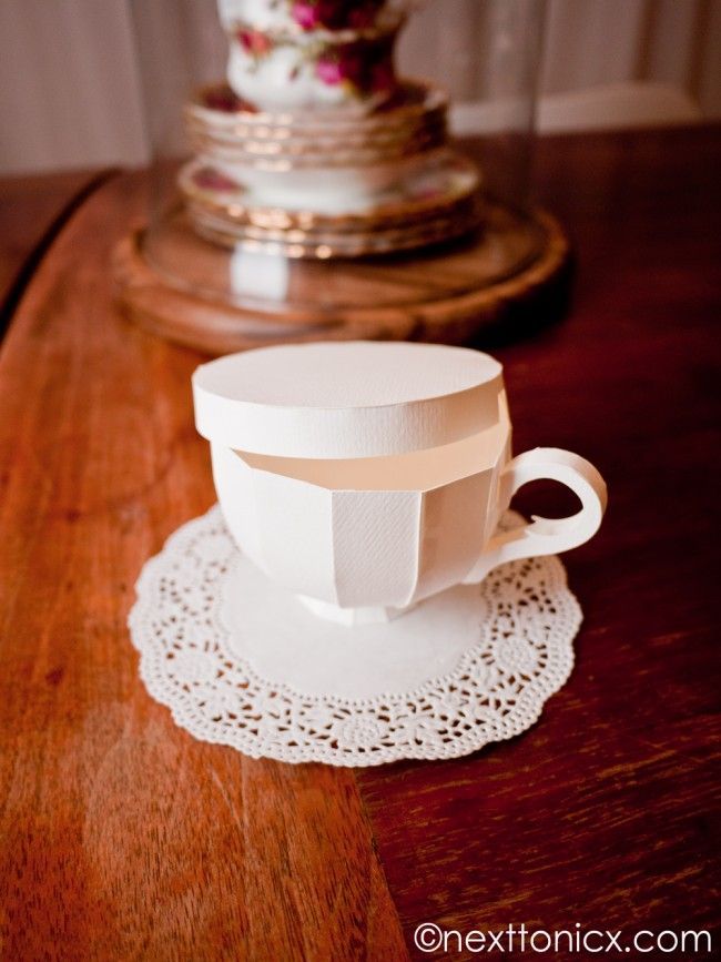 Paper Tea Cup and Lid – Free template for personal use