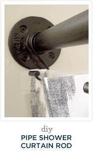plumbers pipe shower curtain rod