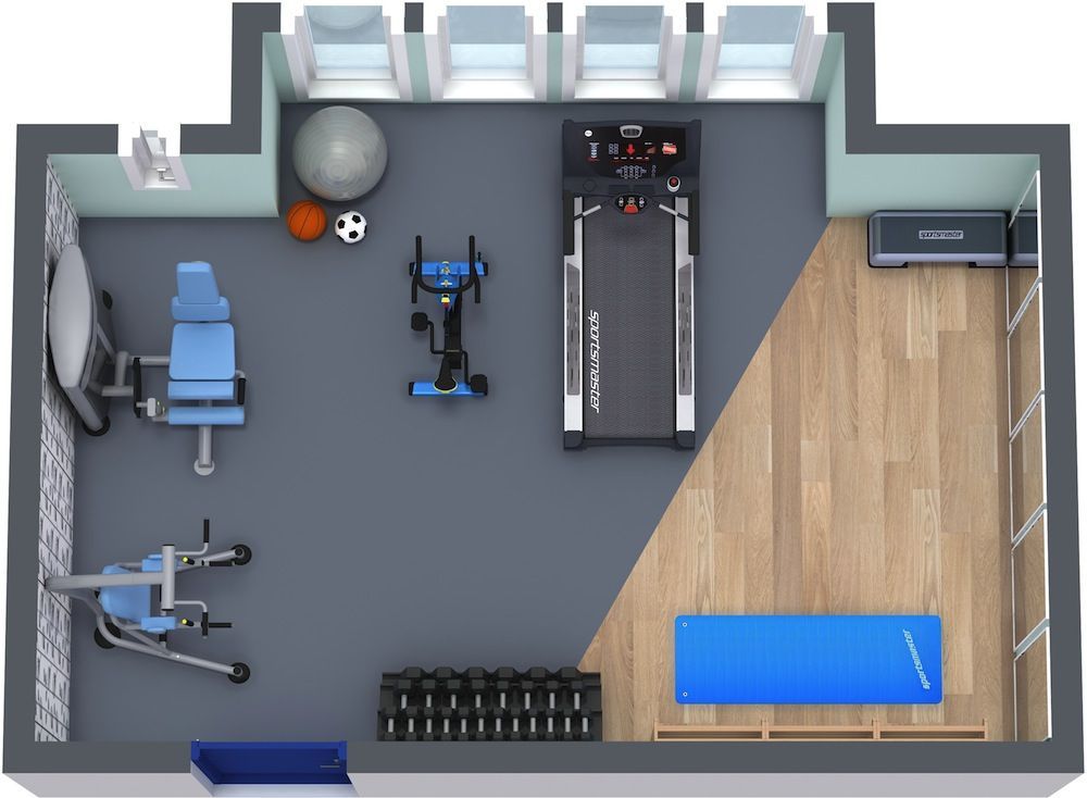 RoomSketcher Home Gym Floor Plan