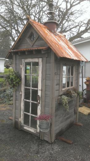 Rustic Garden Shed… Tyler please build me this! Love it!