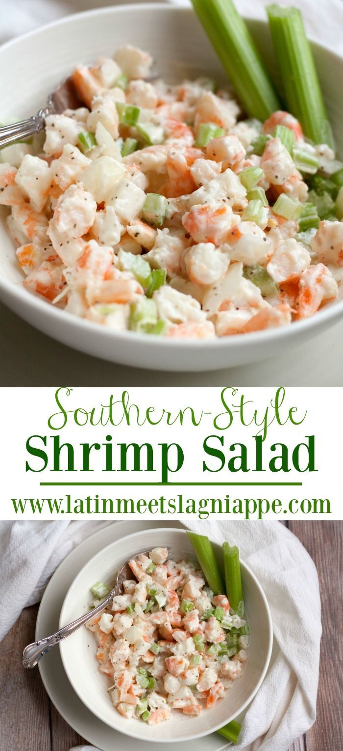 Simple and so delicious, this Southern Shrimp Salad recipe is one I grew up eating right out of the bowl…and it’s tasty on a