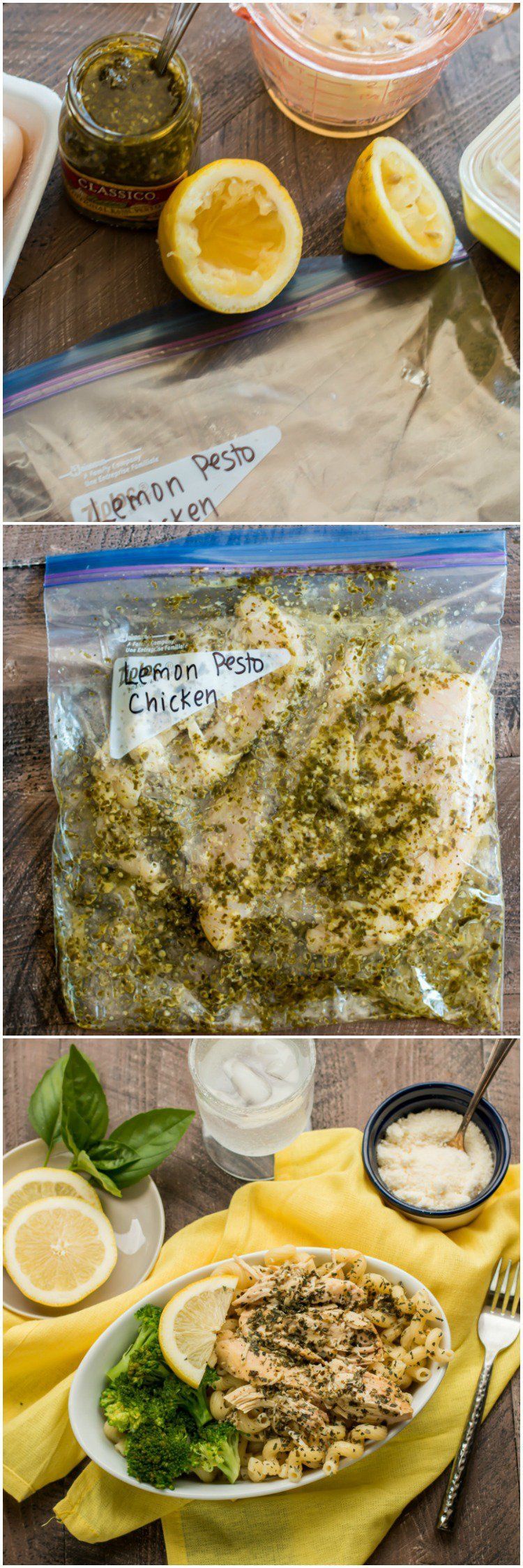 Slow Cooker Lemon Pesto Chicken {Freezer Meal Friendly}. Such an easy back to school meal! Great over pasta.