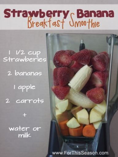 Strawberry Banana Breakfast Smoothie Recipe – Dairy Free & Gluten Free