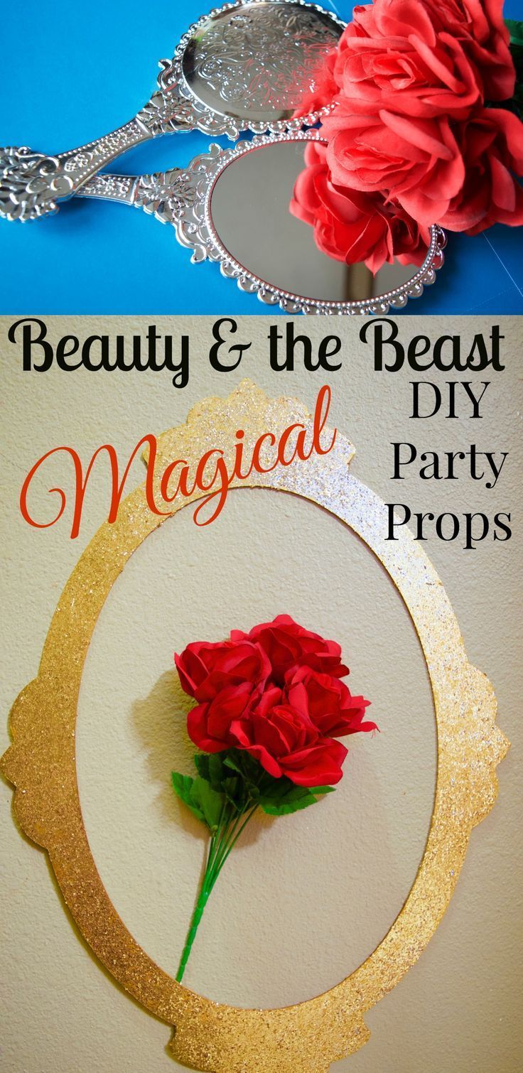 Stunning DIY Beauty & the Beast party props & crafts!! These are AMAZING! Some even come from the dollar store! She has DIY ideas