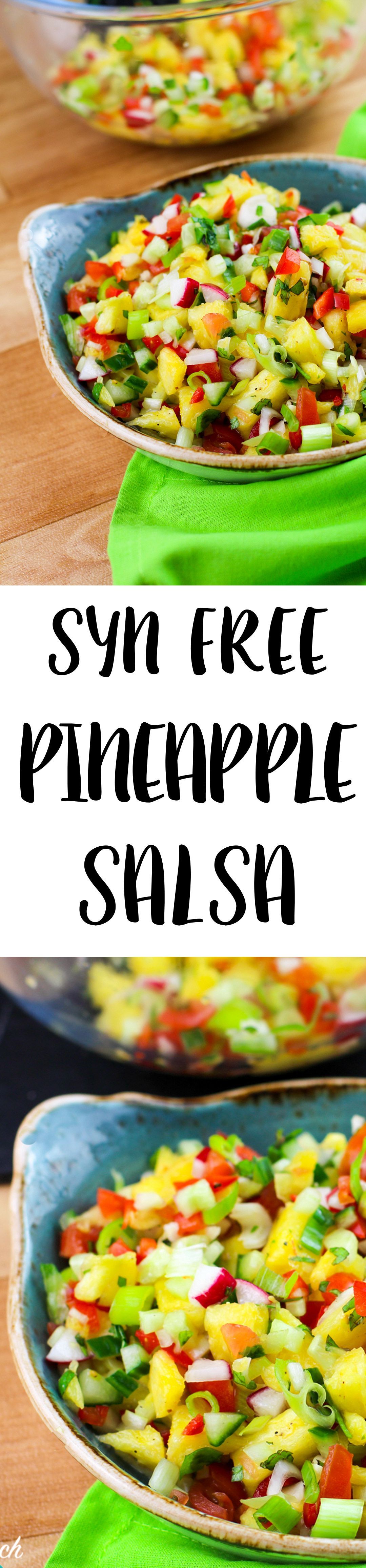 Syn Free Pineapple Salsa | Slimming World – pinchofnom.com/…