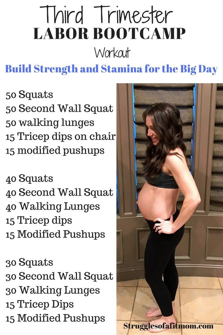 Third trimester prenatal workout. Stay strong for labor and delivery!
