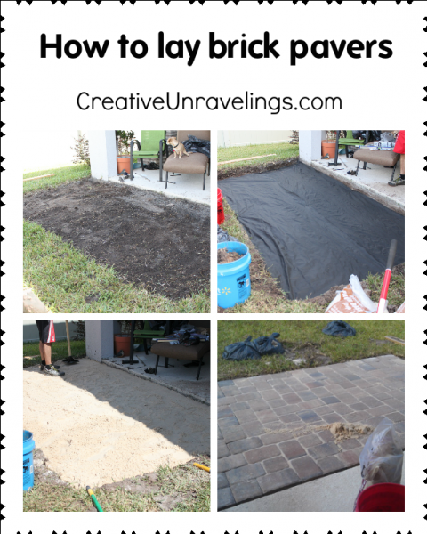 Tutorial on how to lay brick pavers. Visit CreativeUnravelin…
