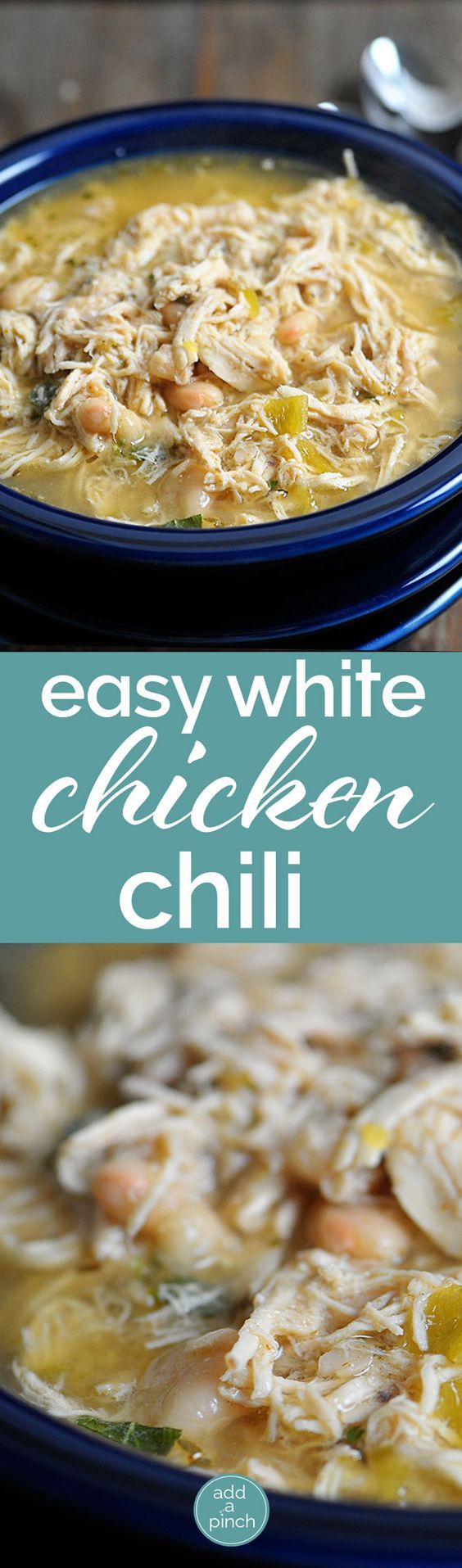 White Chicken Chili makes a delicious meal full of spicy chili flavor, white beans and chicken. Youll love this easy White Chicken