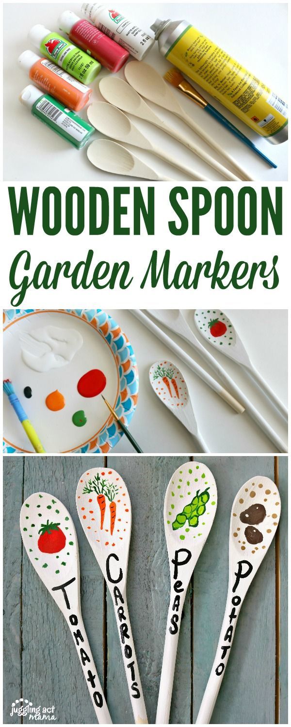 Wooden Spoon Garden Markers are a fun and cute project you can do to add a…
