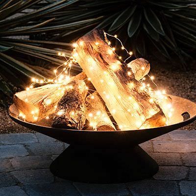 1 – Fire Pit Wood LED Lighting source Brilliant ways to amp up your yard or porch for the holidays! If you need a rack: Easy
