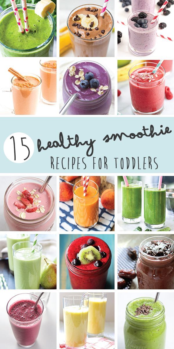 15 Smoothies for your Toddles (and Kids)!! Smoothies are a great (and easy) way to get nutrient dense fruits and vegetables into