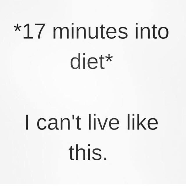 17 minutes into diet