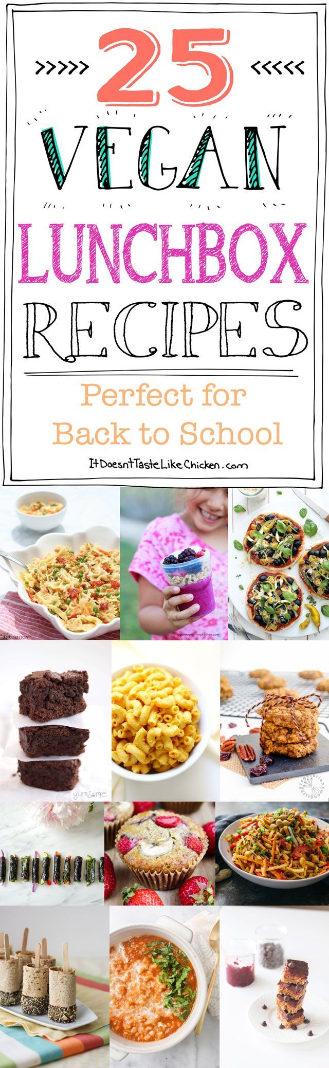 25 Vegan Lunchbox Recipes – Perfect for Back to School. Lots of kid-friendly lunch ideas that are so much better than peanut
