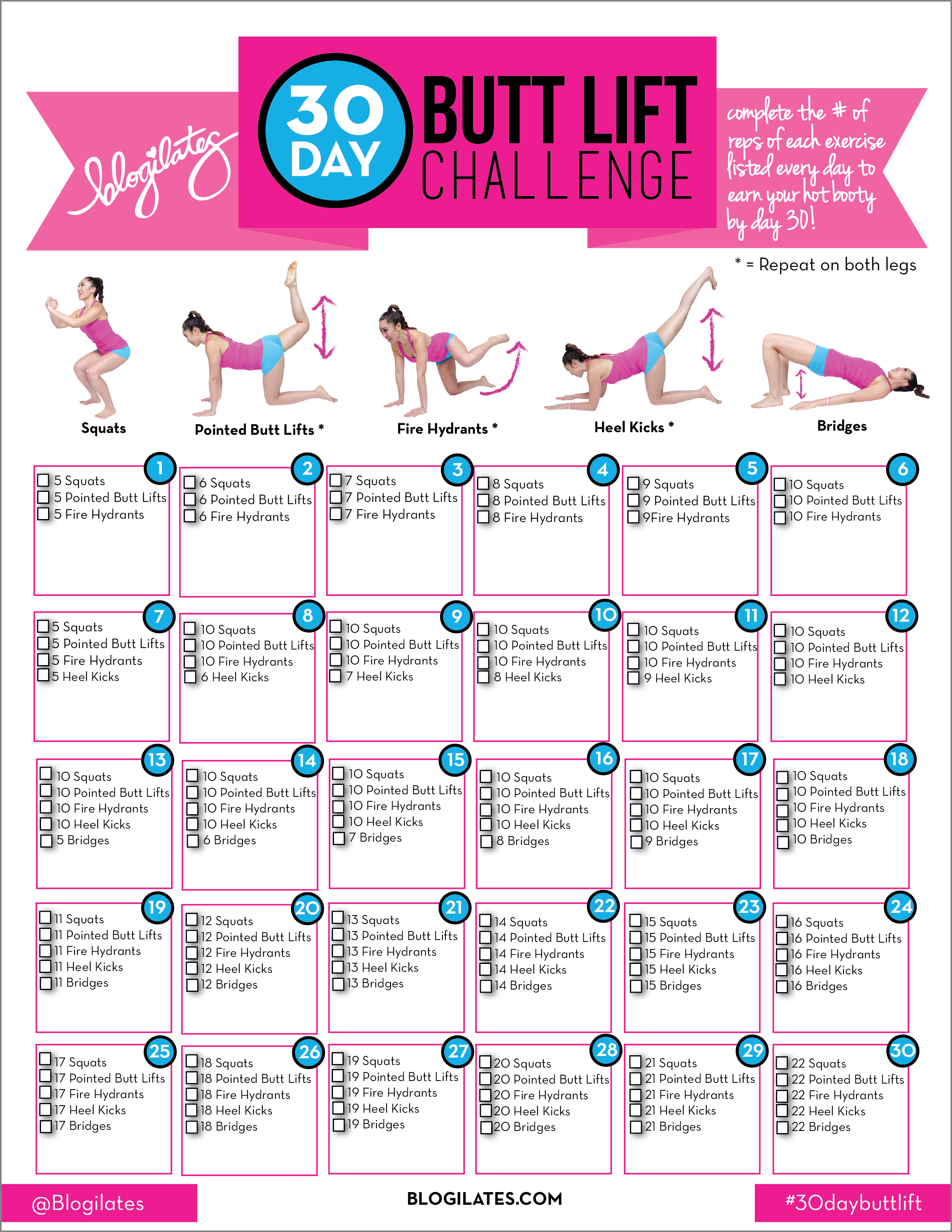 30 Day Butt Lift Challenge – Bunny and Lin, are you in? It will help get my mind off the stressful things!