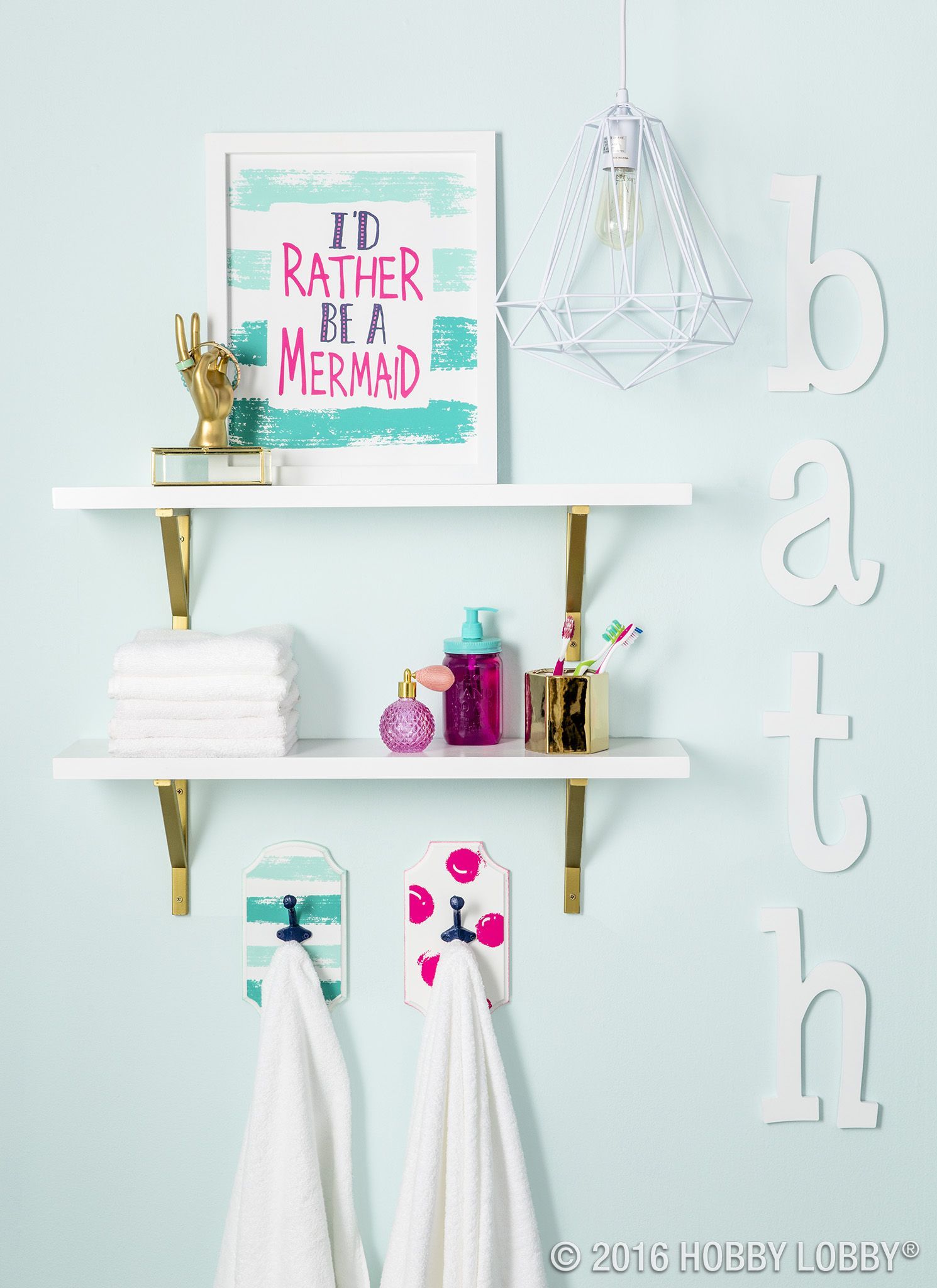 Add a splash of color to your everyday bathroom decor! #kids_bathroom_decor