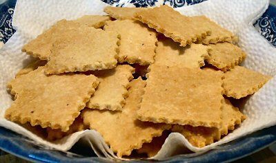ALMOND THINS – 1 carb for 8 crackers! They are much sturdier than you would expect. Wonderful with cheese, strong enough for a