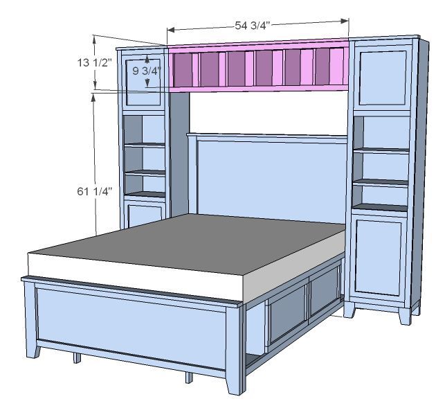 Ana White | Build a Hailey Hutch for Twin and Full Beds | Free and Easy DIY Project and Furniture Plans