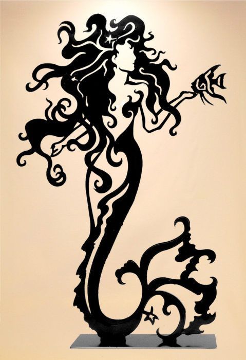 another cool tattoo idea! Very similar to the style of the one I already have..tribal mermaid silouhettes…LOVE