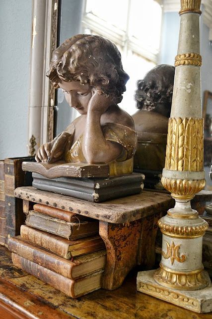 Beautiful antique book decor