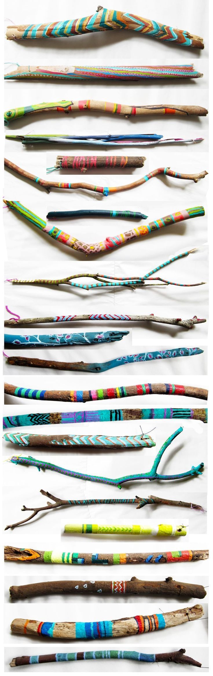 Boredom buster that also helps kids be in nature! Painted Sticks Craft – DIY Inspiration – Nature Crafts for Kids | Small for Big