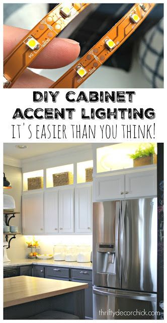 can this be the answer to our under cabinet lighting problems?! from Thrifty Decor Chick.