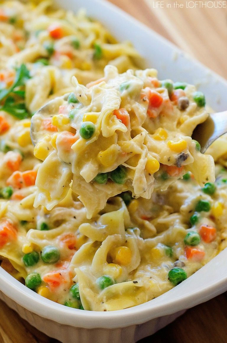 Chicken Noodle Casserole (veganize) #main_dish_casserole_recipes