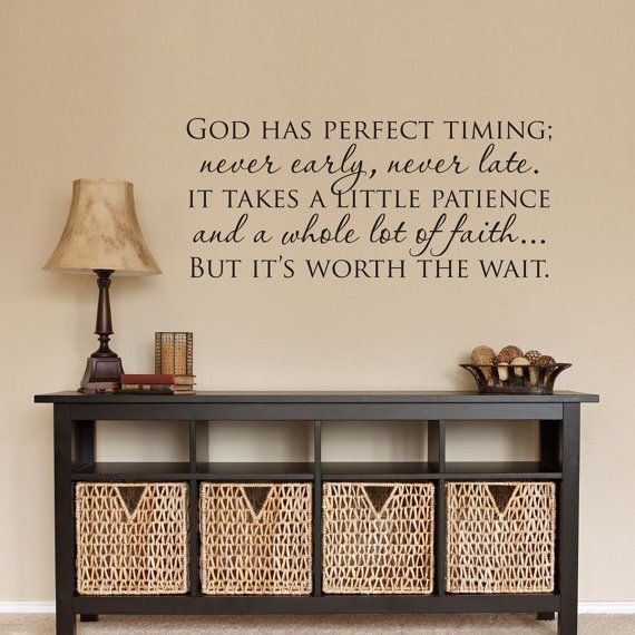 Christian Wall Decal  God has perfect by StephenEdwardGraphic, $24.00