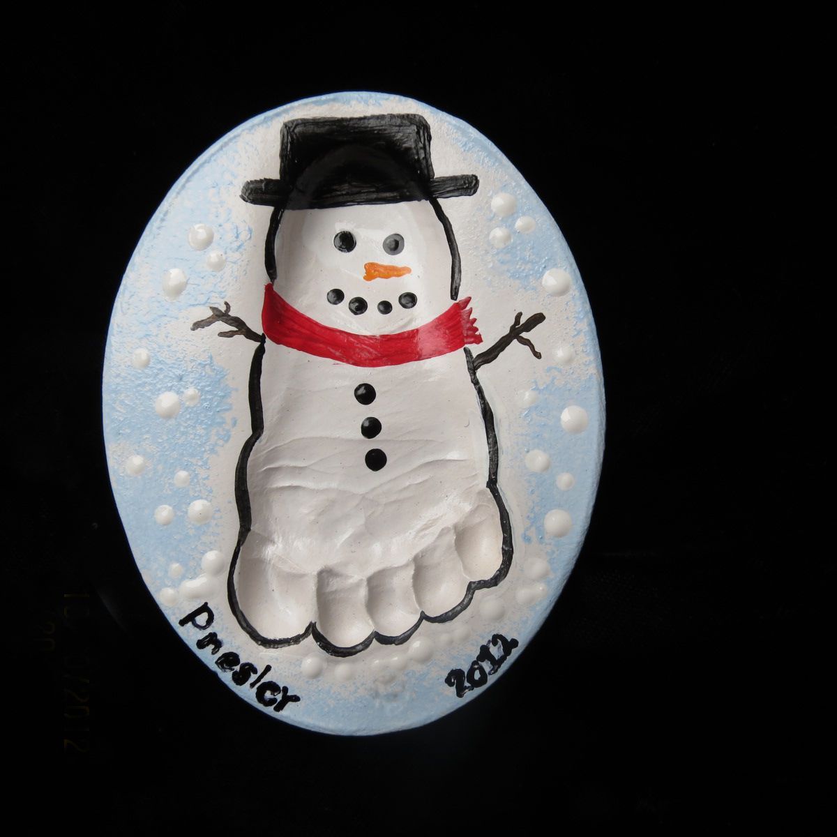 clay handprint santa | Handprints in Clay: christmas themed ornaments