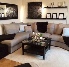 cool Livingroom or family room decor. Simple but perfect… – Pepi Home Decor Designs #livingroom_decor_pictures