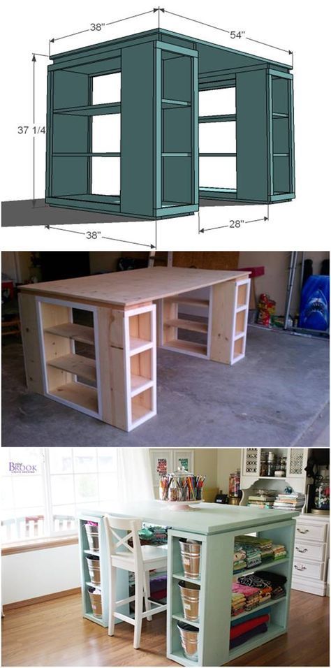 Creative Ideas – DIY Modern Craft Table #furniture #diy_storage_table