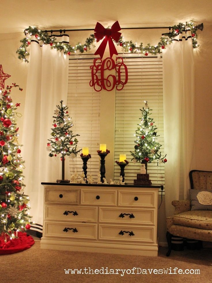 Curtain Rod Christmas Decor