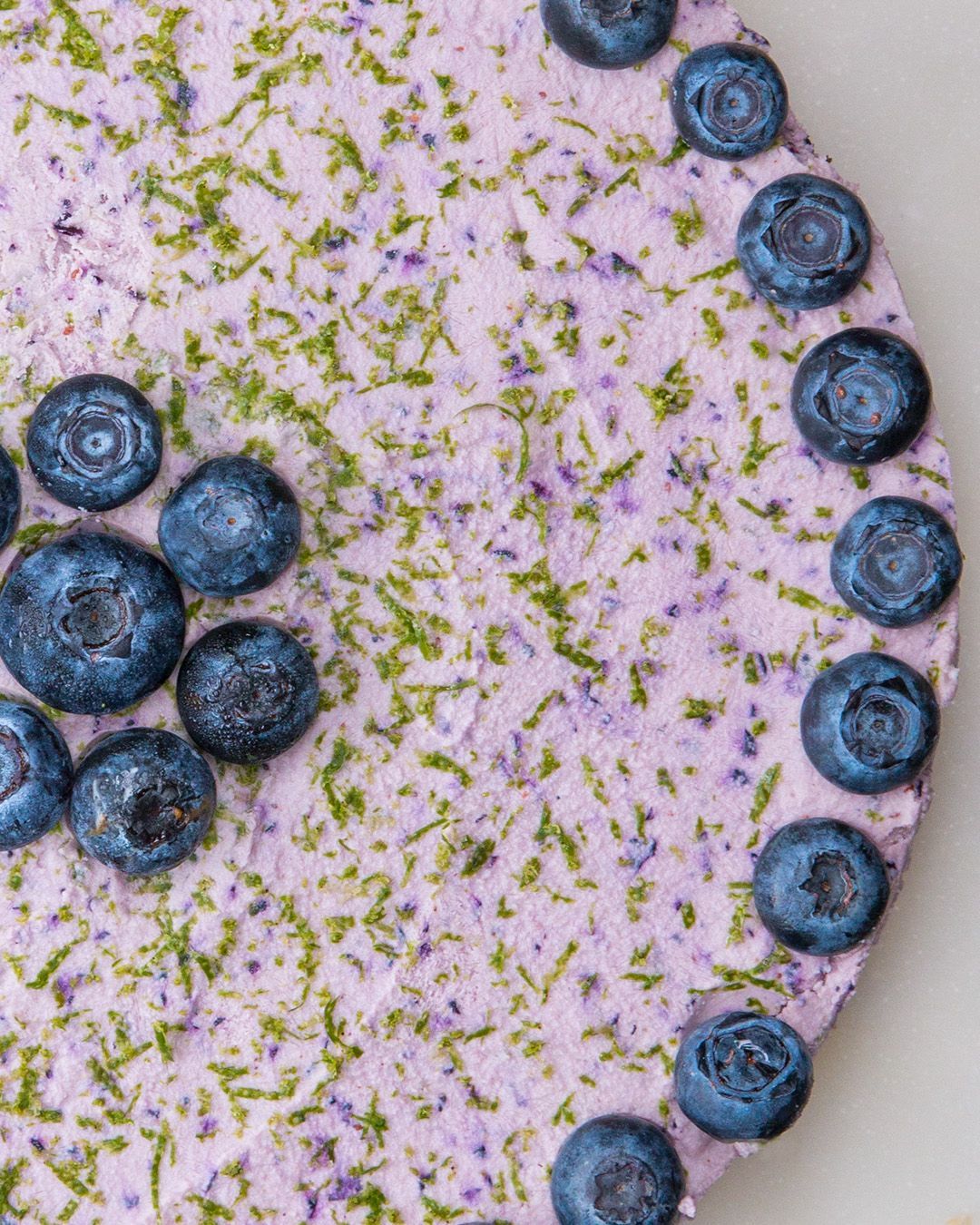 Dairy-Free Blueberry Lime Cheesecake