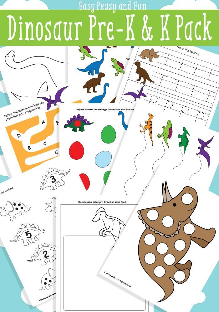 Dinosaur Printables for Preschool – Easy Peasy and Fun