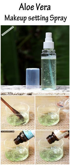 DIY aloe vera makeup setting spray