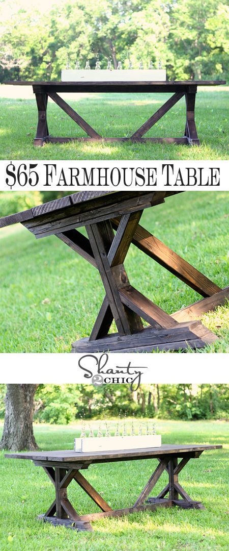 DIY Anthropologie farmhouse table tutorial. Only sixty-five dollars! Repinning for later