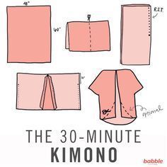 DIY This Pretty Kimono in Less Than 30 Minutes! // willing to try this if I had money for fabric