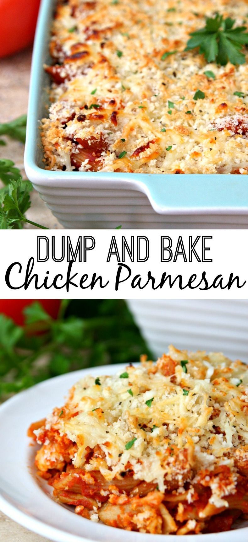 Dump and Bake Chicken Parmesan – Happy-Go-Lucky #main_dish_casserole_recipes